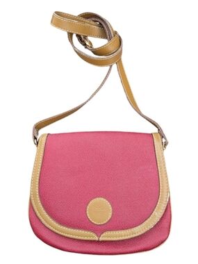 Toledano Red and Tan Crossbody Bag - Classic Leather-Trim Shoulder Bag